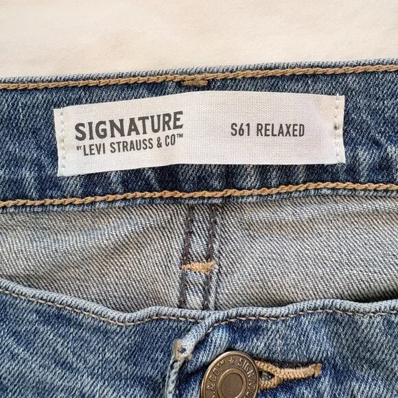 🔥 LEVI’S Signature S61 Relaxed Fit Jeans | Medium Wash | 38x30 | Classic Casual - Picture 4 of 7